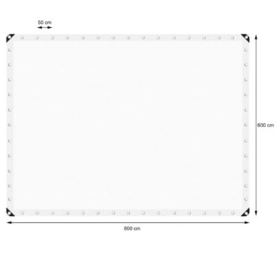 Bâche De Couverture Étanche Protection En Pe Avec Oeillets 4x6 M 260g/m² Blanc | Leroy Merlin