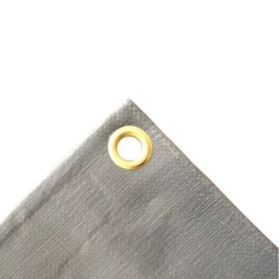 Bâche de protection 280g/m, grise, étanche, résistante, stabilisée UV, 6x8m (48m)