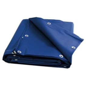 Bâche de Protection 2x3 m Bleue - Garantie 10 ans TECPLAST - XP640MU - Bâche PVC étanche - Résistance Anti-UV - Made in France