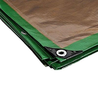 Bâche de Protection 2x3 m - TECPLAST - HQ250MU - Verte et Marron - Haute Performance - Bâche étanche - Résistance Anti-UV