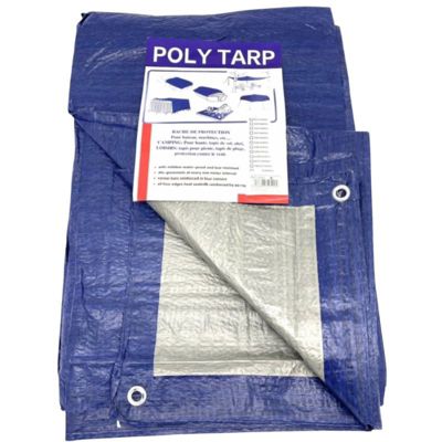 Bâche de protection 4,8x5,5m - 90g/m² en Polyéthylène Haute Densité Résistante pour Extérieur et Chantiers