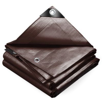 Bâche de Protection en Polyéthylène resistant et impermeable 240g/m² marron 4x8m VOUNOT