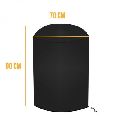 Bâche de protection pour barbecue imperméable, anti UV - 70 x 90 cm - Noir - Linxor