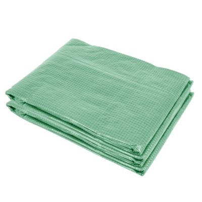 Bâche de rechange serre tunnel 12 m² - 4 x 3 x 2 m - 8 fenêtres, porte - PE haute densité vert