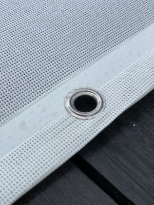 Bâche Hivernage Filet Blanc 350 g/m² Traitée Anti-UV 8,60 x 4,60 m pour Piscine Max. 8 x 4 m - Fabrication Française Direct Usine