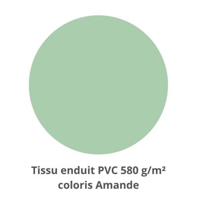 Bâche hivernage piscine 6,7 x 3,2 m - Dimensions bâche : 7,4 x 3,9 m - Toile PVC 580 g/m² Vert amande - Couverture hiver