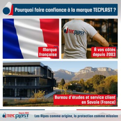 Bâche peinture en ROULEAU 3x15m Translucide - Economique TECPLAST 40RPE - Film plastique de protection sol - Made in France