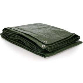 Bâche plastique 5 x 8 m Verte Protection Anti UV VITO