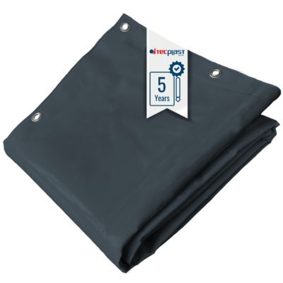 Bâche pour Carport 3x5 m Gris anthracite - Garantie 5 ans TECPLAST - LP506CP - Toile PVC étanche pour abri de voiture
