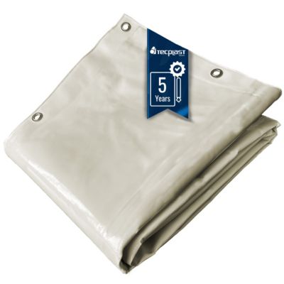 Bâche pour Carport 3x6 m Blanc Crème - Garantie 5 ans TECPLAST - LP506CP - Toile PVC étanche pour abri de voiture