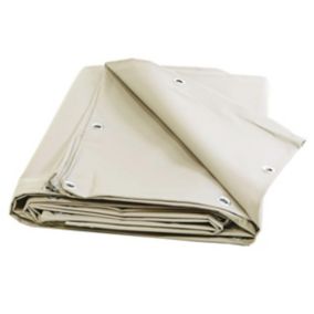 Bâche pour Carport Ivoire 4x5 m Protection Solaire - Garantie 15 ans TECPLAST - XP680M2CP - Pour abri de voiture - Made in France