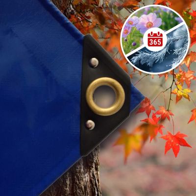 Bâche PVC Bleue 5x9m (45m) - 650g/m, Étanche et Ultra-Résistante