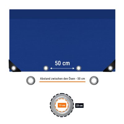 Bâche PVC Bleue 5x9m (45m) - 650g/m, Étanche et Ultra-Résistante