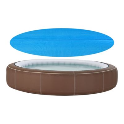 Bâche De Protection Pour Piscine Ronde - Diamètre 460 Cm, Pour Piscine 366-400 Cm, PE 200 G/m² - Résistante UV, Avec Corde Et Tendeur - 5