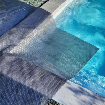 Bâche Solaire Piscine Gris Silver - Rectangle - 8 X 4 M - 350 Microns - Œillets Offerts - Recoupable
