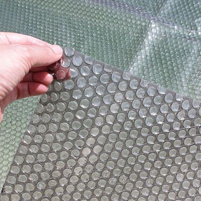 Bâche Solaire Piscine Gris Silver - Rectangle - 8 X 4 M - 350 Microns - Œillets Offerts - Recoupable