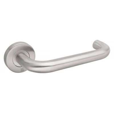 Béquille double JADE Heracles XL inox brossé PMR sur rosace 53 mm