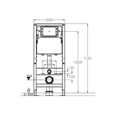 Bâti-support WC - 50x112 cm - Solo Fix