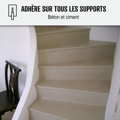 Béton Ciré Escalier - Kit Complet primaire et vernis de finition Airelles Rouge - 2 m²  - ARCANE INDUSTRIES