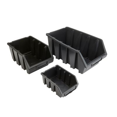 Lot De 10 Boîtes De Rangement ERGO-Box Taille 5 – Bleu, 33x50x18,7 Cm – Empilables, Avec Bec Verseur
