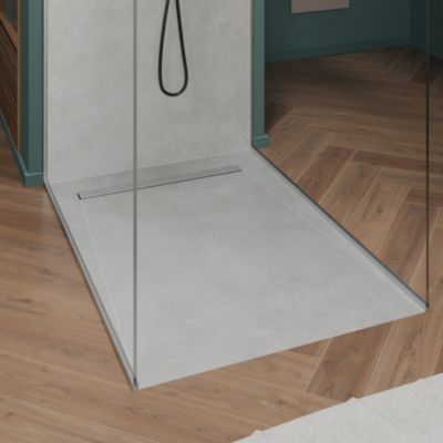 Bac a douche  a carreler siphon plat 150x100 cm recoupable Onbath's