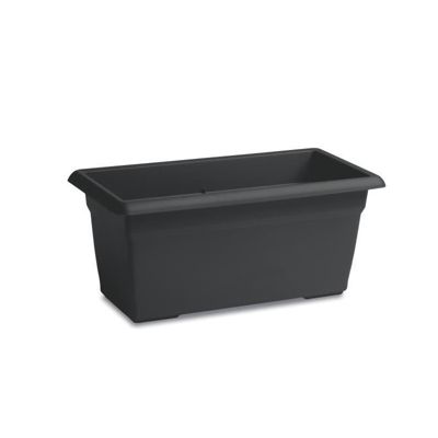 Bac a fleur rectangulaire MEDITERRANEO - 110L - 100 cm - Plastique - Anthracite
