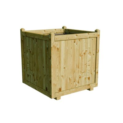 BAC A FLEURS EN BOIS CARRE 235L