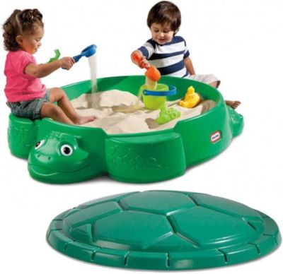 Bac à Sable Tortue HYES Avec Couvercle Et Parasol – 8 Accessoires Inclus – Intérieur/extérieur – Cadeau 3-5 Ans
