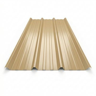 Bac acier laqué 1045 50/100 Beige 1015, l.105 cm, L.300 cm
