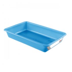 Bac alimentaire plat avec étiquette HACCP 3 litres - Bleu