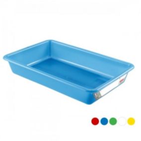 Bac alimentaire plat avec étiquette HACCP 3 litres - Jaune