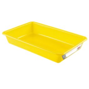Bac alimentaire plat avec étiquette HACCP 8 litres - Jaune