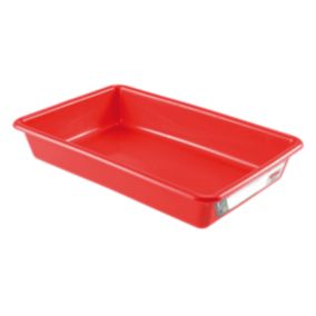 Bac alimentaire plat traçabilité HACCP 5 litres - Rouge