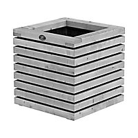 Bac carré épicéa HILLHOUT Elan gris 50 x 50 x h.50 cm