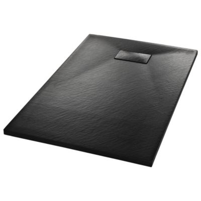 Bac de douche SMC Noir 100 x 80 cm vidaXL