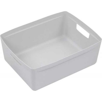 Bac de rangement avec poignées 20 litres - Gris Clair