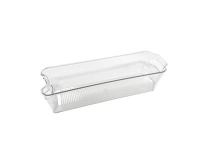 Bac de rangement en plastique transparent pour réfrigérateur 37,3 x 10,7 x 10 cm Ornami