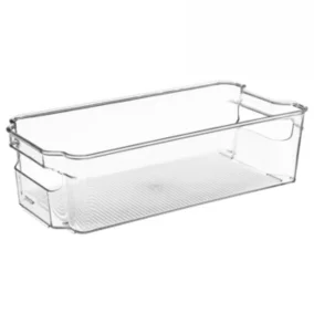 Bac de rangement en plastique transparent pour réfrigérateur 5 L