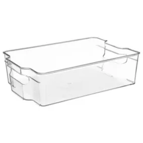 Bac de rangement en plastique transparent pour réfrigérateur 6 L