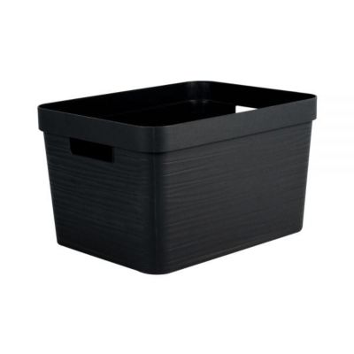 Bac de rangement moderne 18 litres EDA - Noir