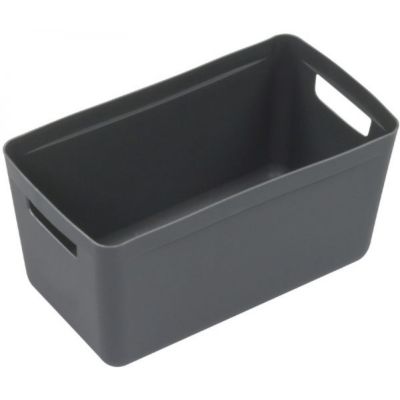 Bac de Rangement moderne avec poignées 5 litres - Gris Foncé