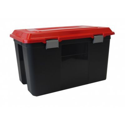 Bac de rangement noir et rouge Maleo 60L | Castorama