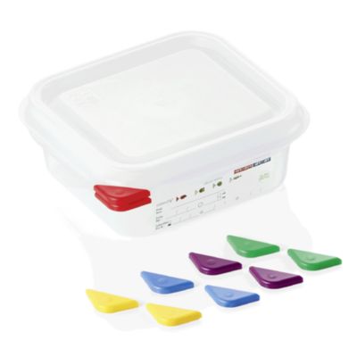 Lot De 9 Contenants GN 1/6 Avec Couvercle + 5 Clips Couleur - Rangement Cuisine Professionnelle