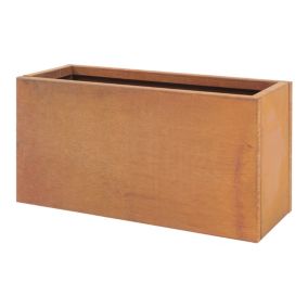 Bac à plantes Vaargel acier corten 40 x 80 x 30 cm rouille casa,pro