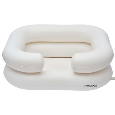 Bac à Shampooing Gonflable - Bm Médical B-10-S - Creux confortable pour poser la nuque - Vinyle longue durée (sans Latex)