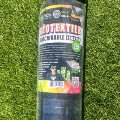 Bache anti-herbes pour jardin indéchirable 150g m2 1,5m x 25m MGS