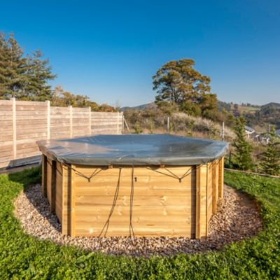 Bâche d'hiver pour piscine en composite octogonale allongée - GRE - Happy  bois - Le spécialiste des piscines hors sol en bois