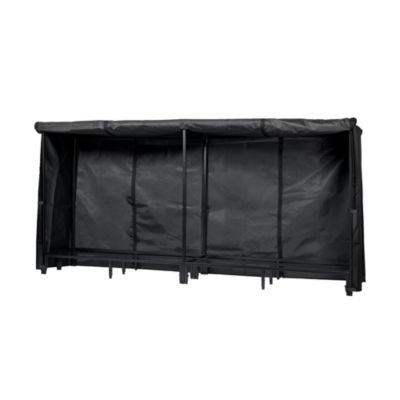 Bâche de protection ajustable pour range-bûches extérieur Dixneuf noir L.240cm l.38cm