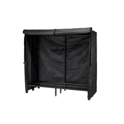 Bâche de protection ajustable pour range-bûches extérieur Dixneuf noir L.240cm l.38cm