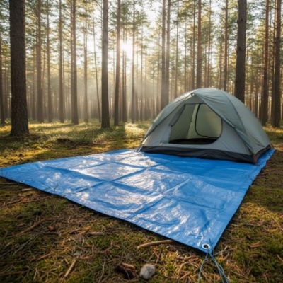 Bâche de protection bleu 3 x 4 m résistante à l'eau